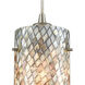 Capri 1 Light 5 inch Gray with Satin Nickel Mini Pendant Ceiling Light