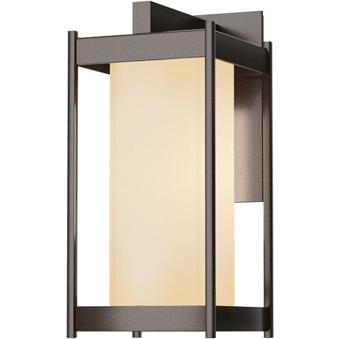 Cela 1 Light 13.6 inch Coastal Bronze Outdoor Sconce in Opal, Medium