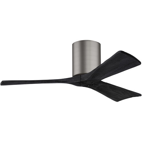 Atlas Irene-3H 42 inch Brushed Pewter with Matte Black Blades Ceiling Fan, Flush Mounted