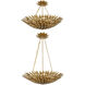Broche 6 Light 24.5 inch Antique Gold Semi Flush Ceiling Light