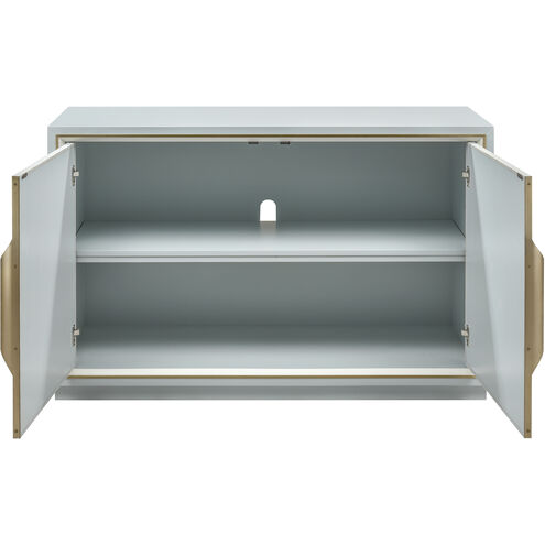 Gabe Blue with Brass Cabinet