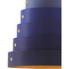 Graduation 6 Light 28 inch Blue/Contemporary Gold Leaf/New Gold Leaf Chandelier Ceiling Light, Large, Hiroshi Koshitaka Collection