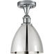 Ballston Dome LED 7.5 inch Polished Chrome Semi-Flush Mount Ceiling Light
