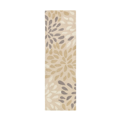 Cosmopolitan 96 X 30 inch Beige/Khaki/Medium Gray/Cream Rugs, Polyester