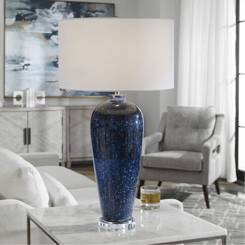 Stargazer 31 inch 150.00 watt Navy and Cobalt and White with Polished Nickel Table Lamp Portable Light
