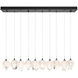 Chrysalis 10 Light 8.5 inch Ink Pendant Ceiling Light in White Crystal, Small