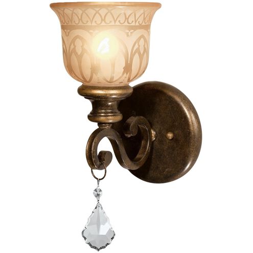 Norwalk 1 Light 6.5 inch Bronze Umber Sconce Wall Light in Clear Hand Cut
