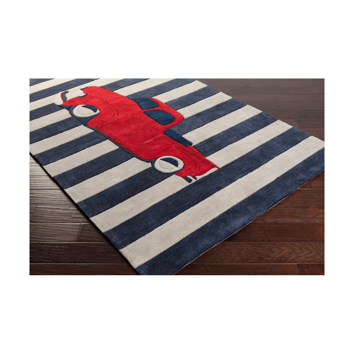 Young Life 36 X 24 inch Blue and Neutral Area Rug, Polyester