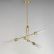 Equilibrium LED 36 inch Natural Aged Brass Semi-Flush Mount Ceiling Light