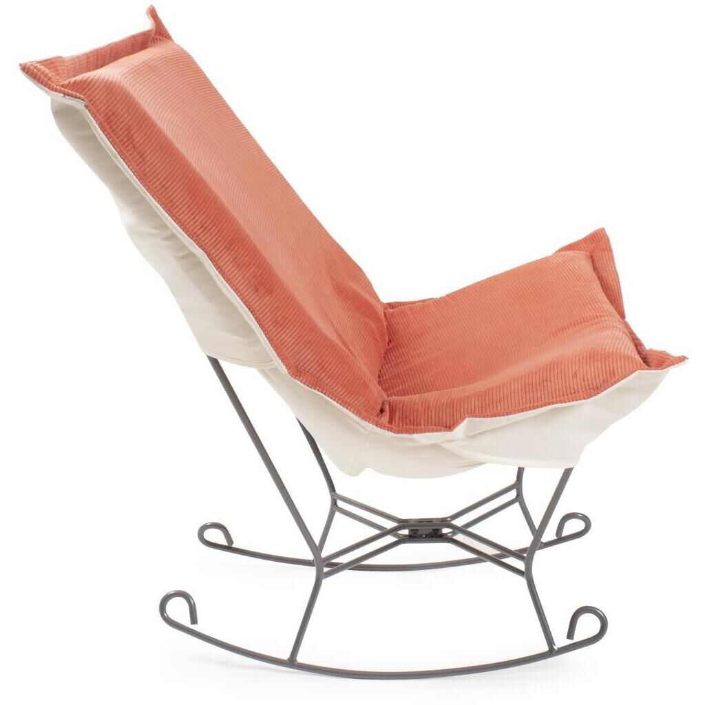 Pana 40 inch Terracotta Puff Rocker Ottoman