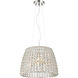 Via Roma 3 Light 16 inch Polished Nickel Pendant Ceiling Light