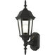 Hamilton 1 Light 17 inch Textured Black Outdoor Wall Lantern 