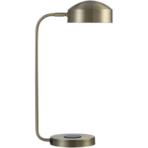 Riesco 22.5 inch 100 watt Antique Brass Desk Lamp Portable Light