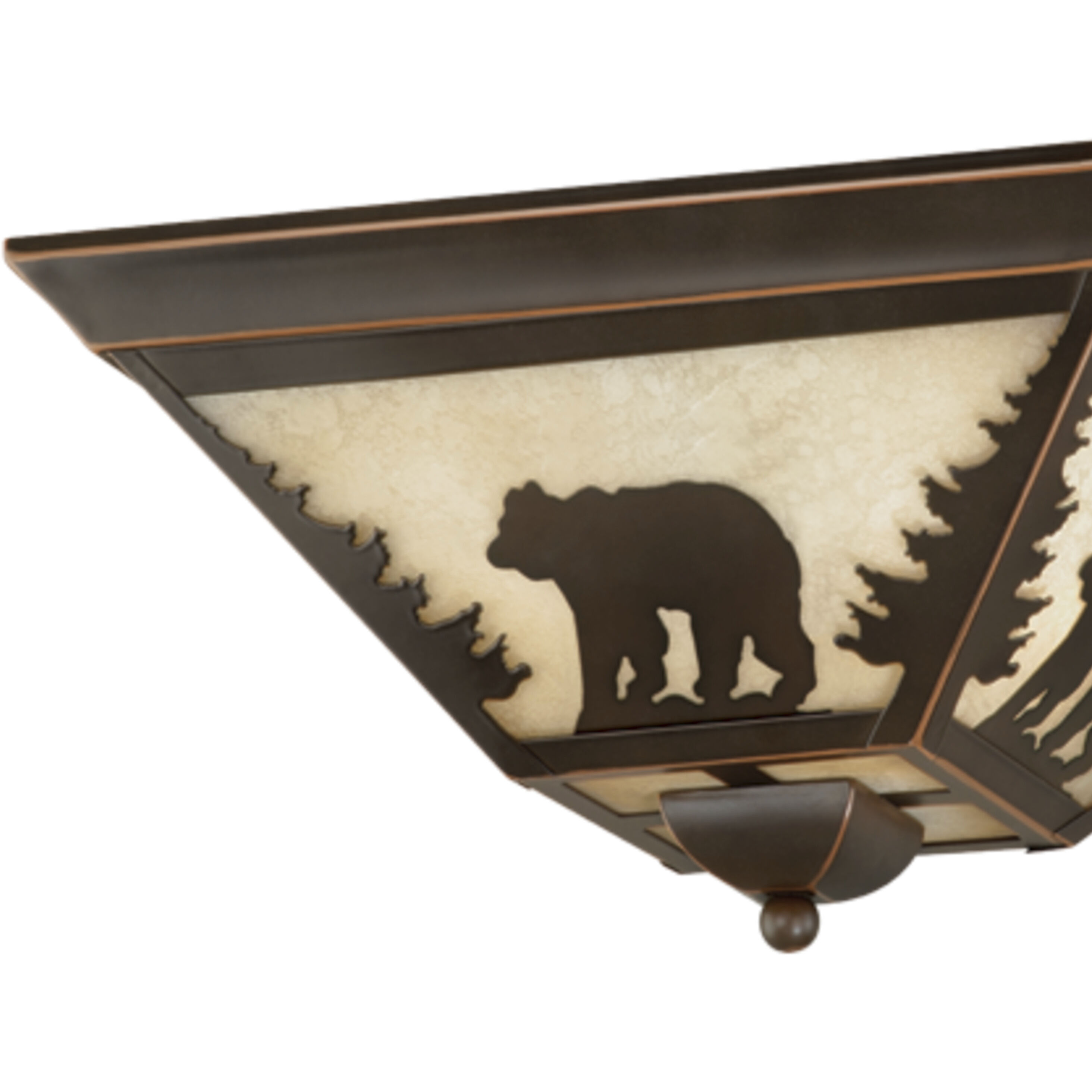 Bozeman LED 14 inch Burnished Bronze Flush Mount Ceiling Light
