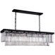 Sydney 12 Light 50 inch Matte Black Chandelier Ceiling Light in Clear, Urban Classic