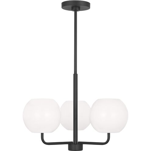 Rory 3 Light 21 inch Midnight Black Chandelier Ceiling Light