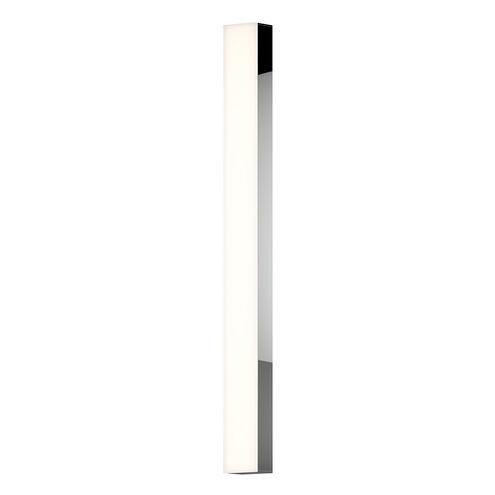Solid Glass Bar LED 2.75 inch Polished Chrome Bath Bar Wall Light