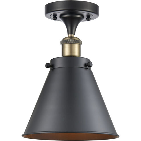 Ballston Appalachian 1 Light 7 inch Brushed Brass Semi-Flush Mount Ceiling Light