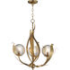 Firenze 3 Light 26.5 inch Gold Leaf Chandelier Ceiling Light