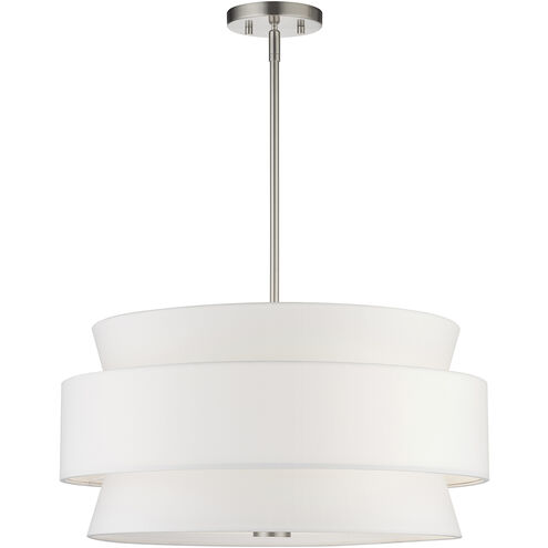 Fontana 5 Light 22 inch Brushed Nickel Pendant Chandelier Ceiling Light