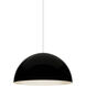 Mini Powell Street 1 Light 12 Satin Nickel Low-Voltage Pendant Ceiling Light in FreeJack, Black/White, Integrated LED