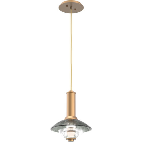 Cirrus LED 14 inch Novel Brass Pendant Ceiling Light in Smoke Granite, Large