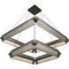 Neoness LED 34.25 inch Weathered Brass Grand Chandelier Ceiling Light in Smoke
