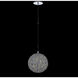 Lina 10 inch Polished Chrome Pendant Ceiling Light in Plated Aqua,  Champange Gold,  And Clear