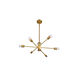 Canada 6 Light 27 inch Gold Chandelier Ceiling Light