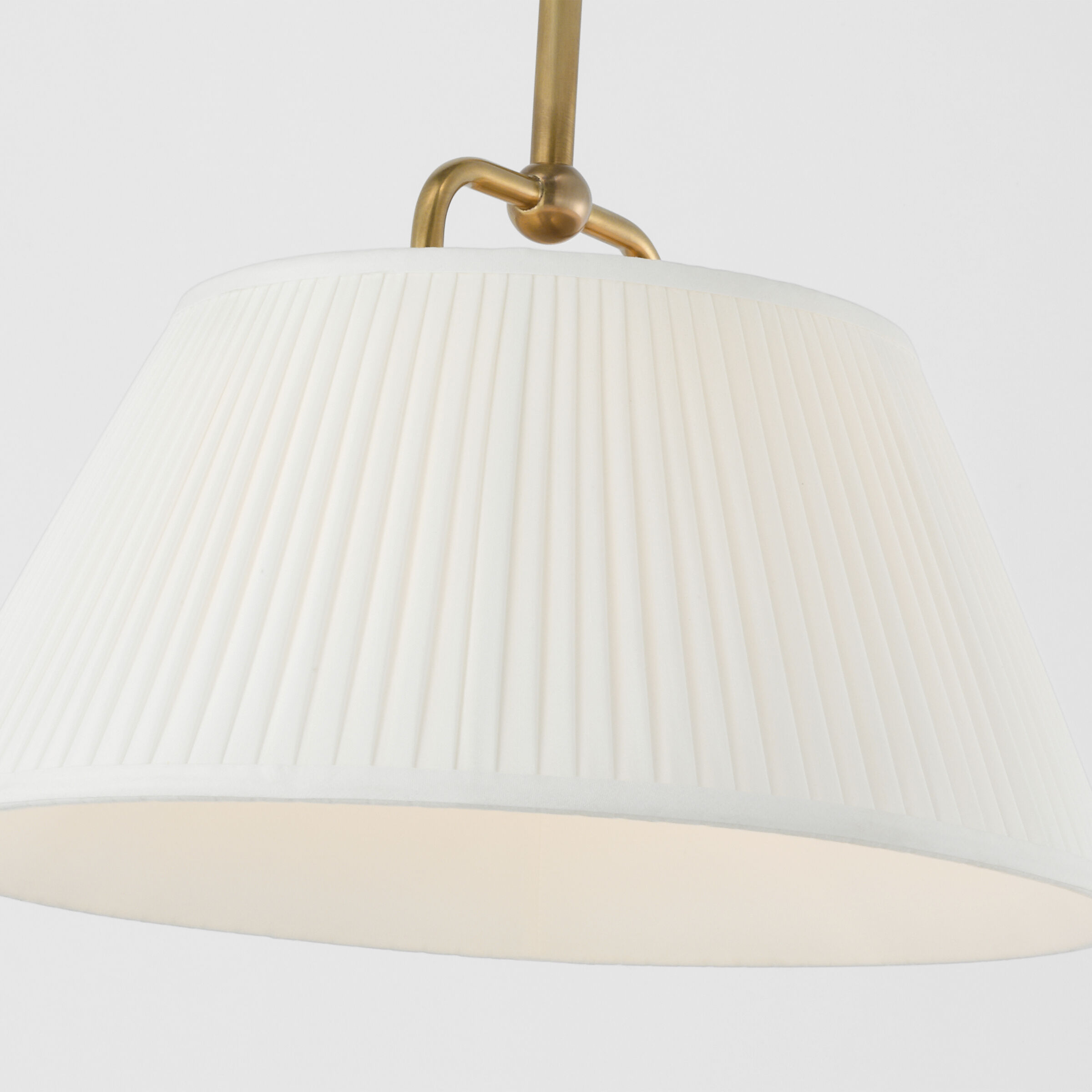 Amber Lewis Serrato LED 20 inch Hand-Rubbed Antique Brass Hanging Shade Ceiling Light