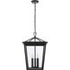 Oxford 3 Light 14 inch Black Outdoor Pendant