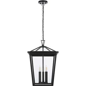 Oxford 3 Light 14 inch Black Outdoor Pendant