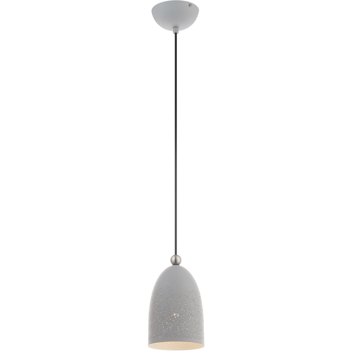 Arlington 1 Light 6 inch Nordic Gray with Brushed Nickel Accents Pendant Ceiling Light