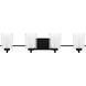 Kolt 4 Light 36 inch Matte Black Bath Light Wall Light