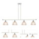 Ballston Arietta 4 Light 48 inch White and Polished Chrome Island Light Ceiling Light, Ballston