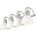 Duncan 4 Light 33.5 inch Pewter Bath Vanity Light Wall Light in Matte White