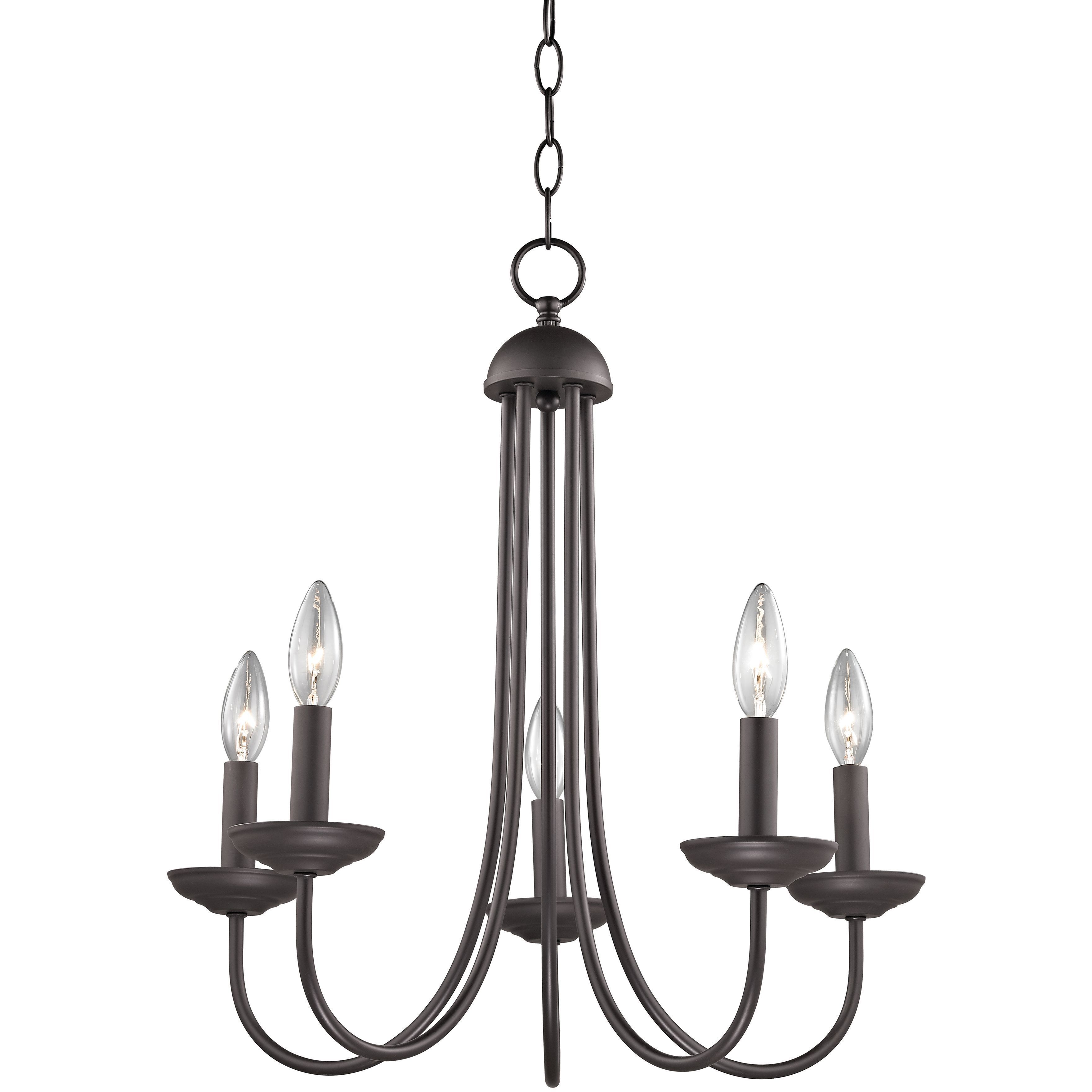 Montgomery 5 Light 20 inch Oil Rubbed Bronze Chandelier Ceiling Light