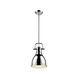 Duncan 1 Light 9 inch Chrome Mini Pendant Ceiling Light, Small