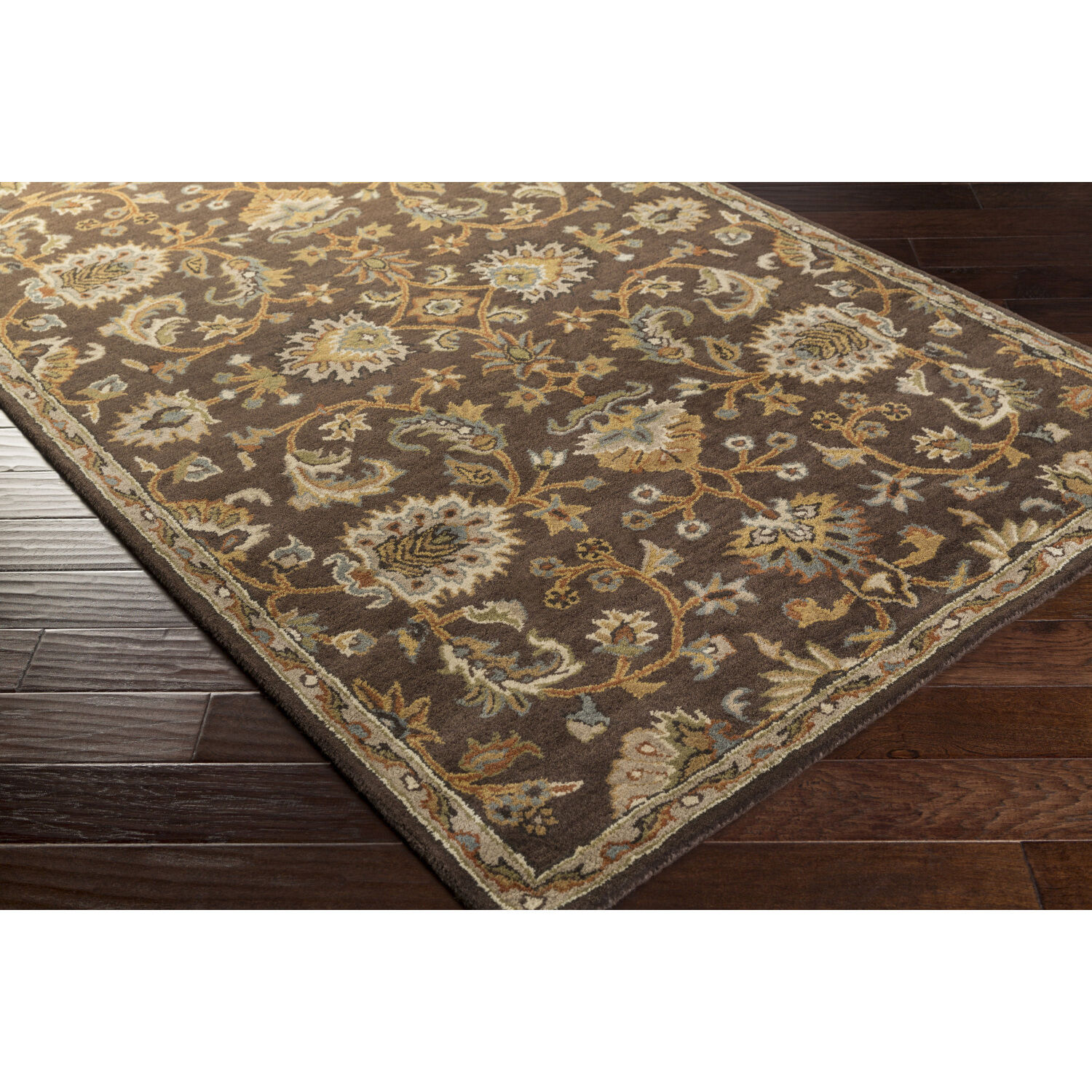 Middleton 96 X 96 inch Dark Brown Handmade Rug, Round