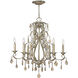 Carlton 6 Light 28 inch Silver Leaf Indoor Chandelier Ceiling Light