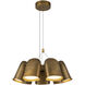 Bell LED 19.38 inch Vintage Brass Chandelier Ceiling Light