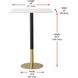 Ronan 39.5 X 28 inch White and Gold Pub Table