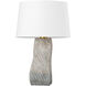 Raiden 28.25 inch 15.00 watt Aged Brass and Ceramic Windswept White Table Lamp Portable Light