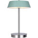 Jessa 14 inch 16.00 watt Brushed Nickel Table Lamp Portable Light in Teal Metal