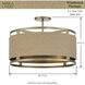 Windward Passage 4 Light 21 inch Soft Brass Semi Flush Mount Ceiling Light