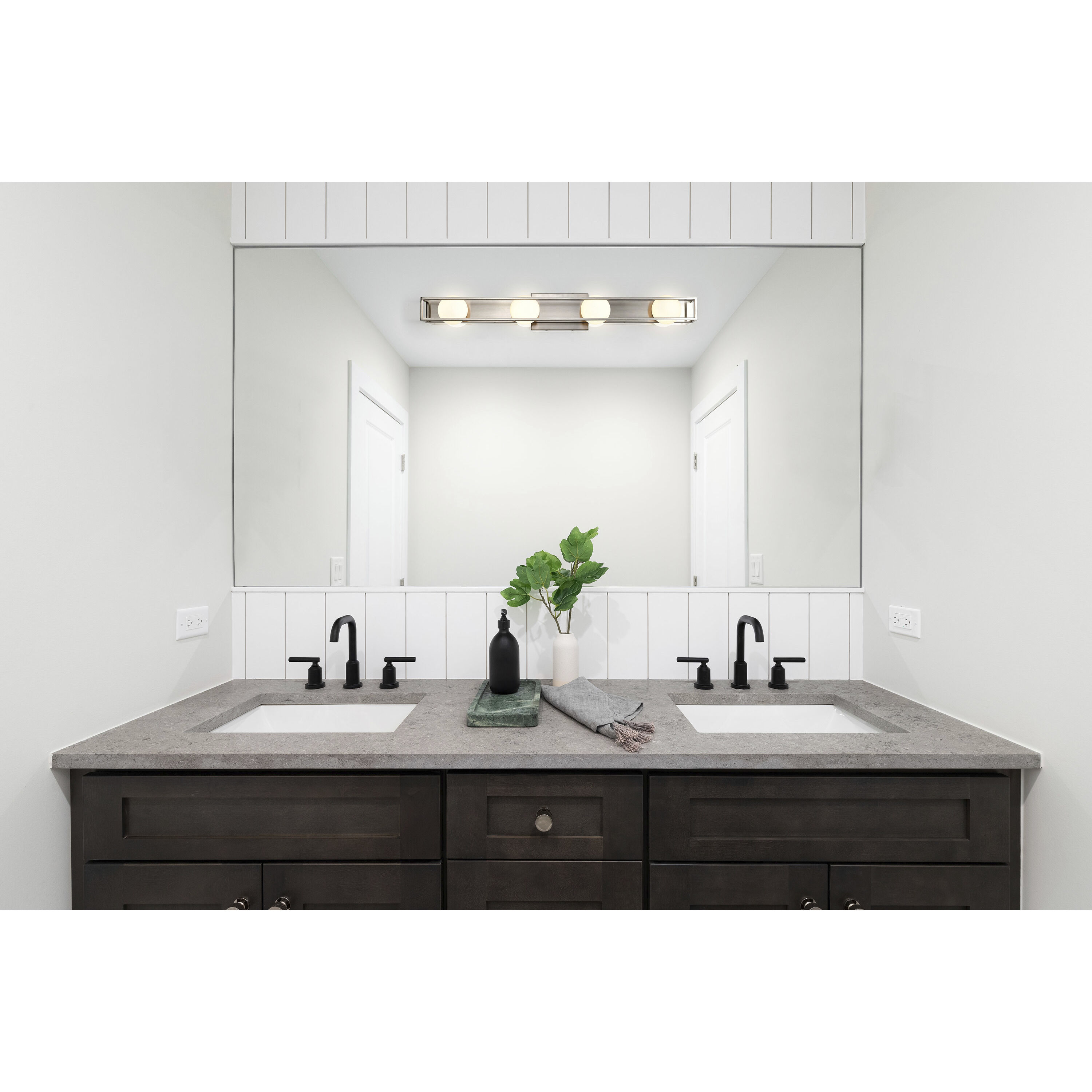 Jenkins LED 32.5 inch Brushed Nickel Vanity Light Wall Light