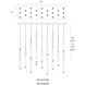 Cascade LED 12 inch Aged Brass Multi-Light Pendant Ceiling Light in 23, Linear, 37in.