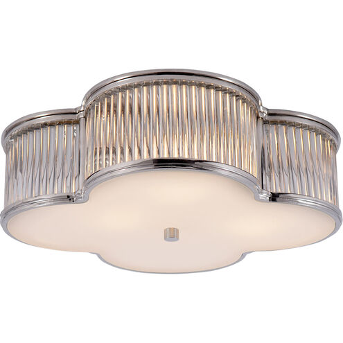 Alexa Hampton Basil 3 Light 17.25 inch Polished Nickel with Clear Glass Flush Mount Ceiling Light in Polished Nickel and Crystal