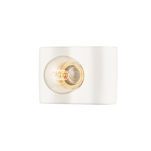 Jillian 1 Light 7 inch Ceramic White Bath Bracket Wall Light