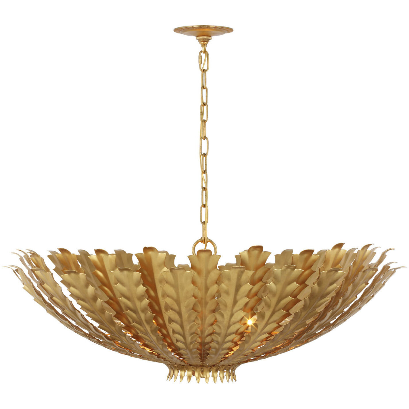 AERIN Hampton 6 Light 36 inch Gild Chandelier Ceiling Light, Large